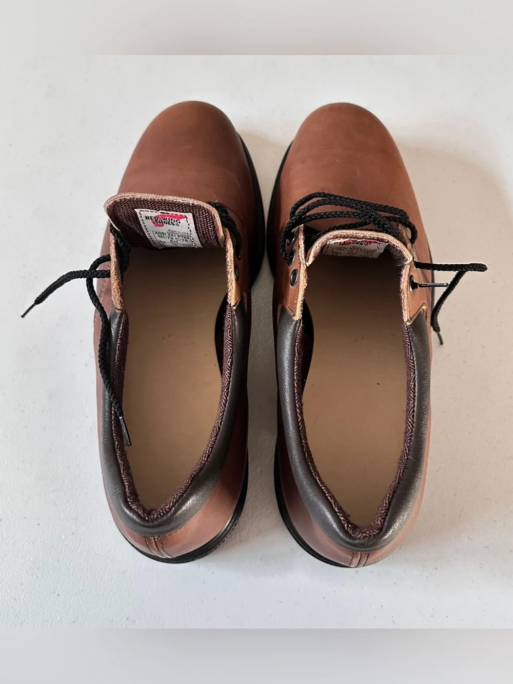 Red Wing Shoes Brown Leather Derby Toe Steel Lace-Up Size 11